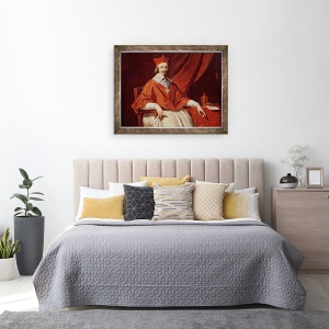 Tablou inramat - Philippe de Champaigne - Cardinalul din Richelieu 1585 - 1642, prelat francez si om de stat detaliu al partii superioare a corpului, 60 x 80 cm - Img 3