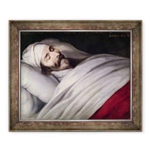Tablou inramat - Philippe de Champaigne - Cardinalul Richelieu 1585-1642 pe patul de moarte, 50 x 60 cm