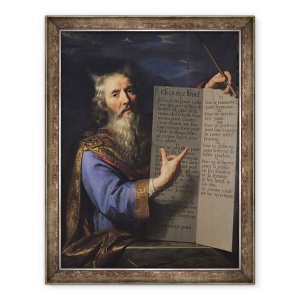Tablou inramat - Philippe de Champaigne - Moise cu tablele Legii, 60 x 80 cm
