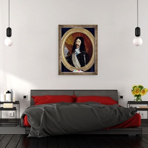 Tablou inramat - Philippe de Champaigne - Portretul lui Ludovic al XIII-lea 1601-43 dupa 1610, 60 x 80 cm - Img 3