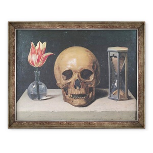 Tablou inramat - Philippe de Champaigne - Vanitas Natura moarta cu o lalea, 60 x 80 cm