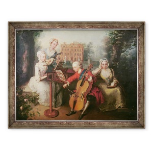 Tablou inramat - Philippe Mercier - Frederic, Print de Wales si surorile sale, 60 x 80 cm