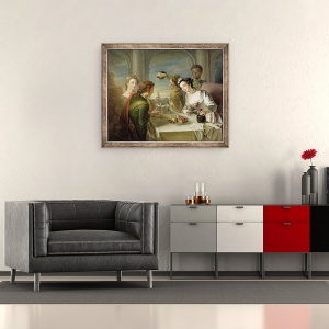 Tablou inramat - Philippe Mercier - Sentimentul gustului, 70 x 85 cm - Img 2