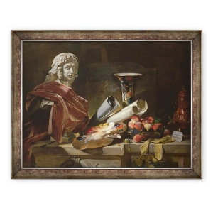 Tablou inramat - Philippe Rousseau - Omagiu adus lui Chardin, 70 x 90 cm