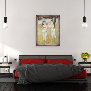 Tablou inramat - Pierre Auguste Renoir - Acrobati la Cirque Fernando, Francisca si Angelina Wartenberg, 60 x 80 cm - Img 3