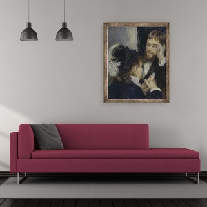 Tablou inramat - Pierre Auguste Renoir - Conversatie cu gradinarul, 50 x 60 cm - Img 2