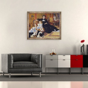 Tablou inramat - Pierre Auguste Renoir - Doamna Georges Charpentier si copiii ei, 50 x 60 cm - Img 2