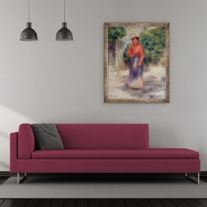 Tablou inramat - Pierre Auguste Renoir - Gabrielle in gradina, 50 x 60 cm - Img 2