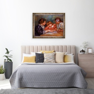Tablou inramat - Pierre Auguste Renoir - Lectia, 60 x 80 cm - Img 3