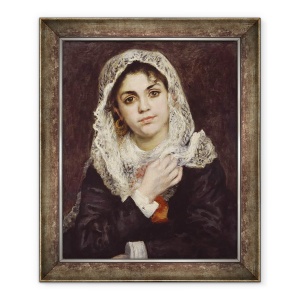 Tablou inramat - Pierre Auguste Renoir - Lise intr-un sal alb, 50 x 60 cm