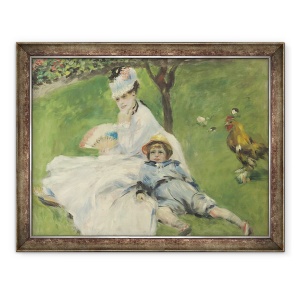 Tablou inramat - Pierre Auguste Renoir - Madame Monet si Fiul ei, 60 x 80 cm
