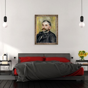 Tablou inramat - Pierre Auguste Renoir - Portretul lui Stephane Mallarme 1842-98 1892, 60 x 80 cm - Img 3
