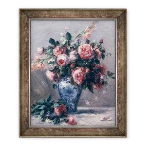 Tablou inramat - Pierre Auguste Renoir - Vaza de trandafiri I, 70 x 85 cm