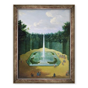 Tablou inramat - Pierre-Denis Martin - Vedere la Obeliscul Fantanii din Gradinile Versailles, 60 x 80 cm