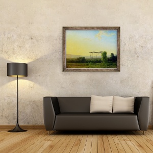 Tablou inramat - Pierre Henri de Valenciennes - Zona rurala romana, 70 x 90 cm - Img 2