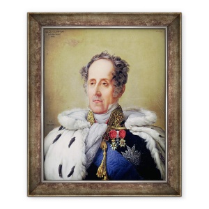 Tablou inramat - Pierre Louis Delaval - Portretul lui Francois Rene 1768-1848 Viconte de Chateaubriand, 50 x 60 cm