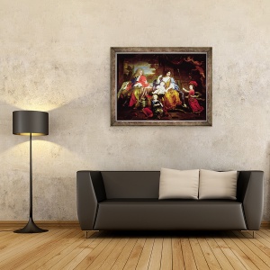 Tablou inramat - Pierre Mignard - Marele Delfin cu sotia si copiii sai, 70 x 90 cm - Img 2