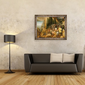Tablou inramat - Pieter Bruegel the Elder - Conversia Sfantului Pavel, 70 x 90 cm - Img 2