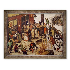 Tablou inramat - Pieter Bruegel the Elder - Recensamantul din Betleem II, 70 x 90 cm