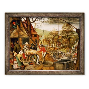 Tablou inramat - Pieter Brueghel the Younger - Alegorie de toamna, 60 x 80 cm