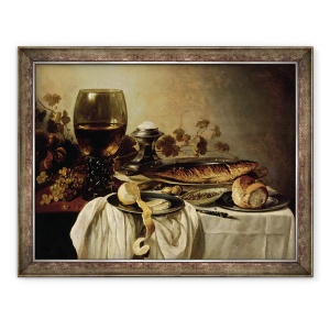 Tablou inramat - Pieter Claesz - Mic dejun, 60 x 80 cm