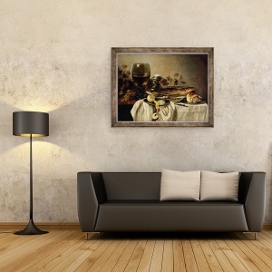 Tablou inramat - Pieter Claesz - Mic dejun, 60 x 80 cm - Img 2