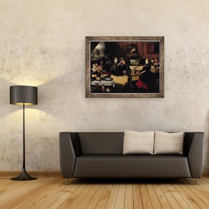Tablou inramat - Pieter Jansz Pourbus - Fiul risipitor cu curtezane sau, 70 x 90 cm - Img 2