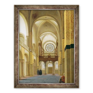 Tablou inramat - Pieter Jansz Saenredam - Interiorul Marienkirche in Utrecht, 60 x 80 cm
