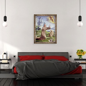 Tablou inramat - Pietro Francione - Sfantul Francisc I, 60 x 80 cm - Img 3