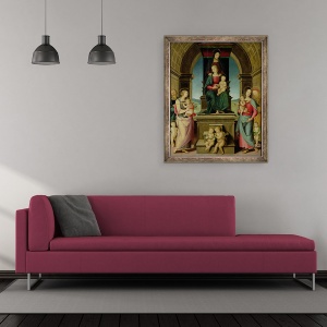 Tablou inramat - Pietro Perugino - Familia Sf. Ana, 70 x 85 cm - Img 2