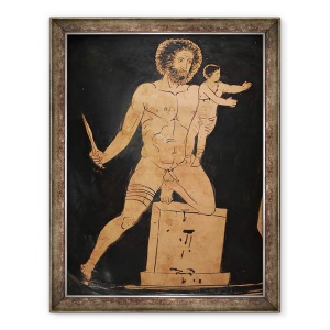 Tablou inramat - Policoro Painter - Detaliu al unui Lucanian Calyx-Krater, 70 x 90 cm