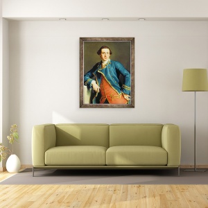 Tablou inramat - Pompeo Girolamo Batoni - Portret De Sir John Armytage 1732-58 Al doilea Bart de Kirklees, 70 x 90 cm - Img 2