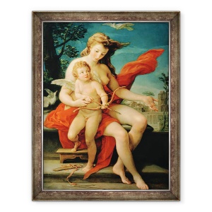 Tablou inramat - Pompeo Girolamo Batoni - Venus si Cupidon, 70 x 90 cm