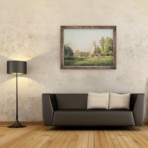 Tablou inramat - Prosper Galerne - in Parcul Issy-les-Moulineaux, 70 x 90 cm - Img 2