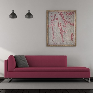 Tablou inramat - Protohistoric - Scene magice I, 50 x 60 cm - Img 2
