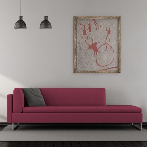 Tablou inramat - Protohistoric - Scene magice II, 50 x 60 cm - Img 2