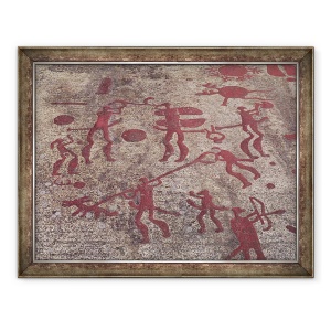 Tablou inramat - Protohistoric - Scene vanatoare, 60 x 80 cm