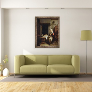 Tablou inramat - Quiringh Gerritsz van Brekelenkam - Harul, 70 x 90 cm - Img 2