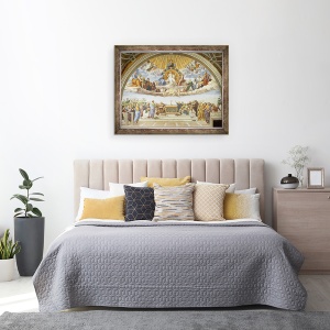 Tablou inramat - Raphael - Disputa, de la Stanza della Segnatura, 70 x 90 cm - Img 3