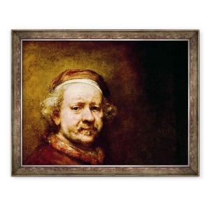 Tablou inramat - Rembrandt Harmensz van Rijn - Autoportret in varsta de 63 de ani, 70 x 90 cm