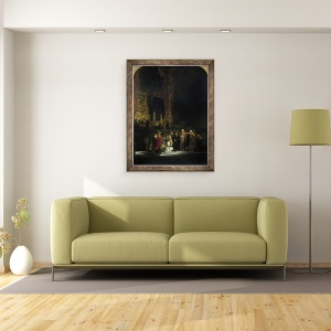 Tablou inramat - Rembrandt Harmensz van Rijn - Femeia luata in adulter, 70 x 90 cm - Img 2