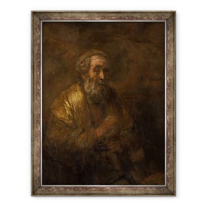 Tablou inramat - Rembrandt Harmensz van Rijn - Homer dicteaza unui functionar, 70 x 90 cm
