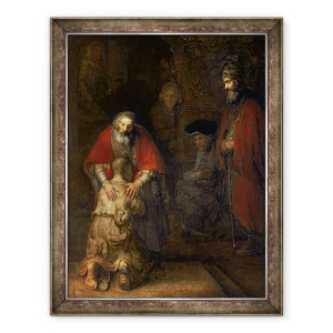 Tablou inramat - Rembrandt Harmensz van Rijn - intoarcerea Fiului Risipitor, 60 x 80 cm