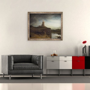 Tablou inramat - Rembrandt Harmensz van Rijn - Moara, 50 x 60 cm - Img 2
