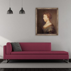 Tablou inramat - Rembrandt Harmensz van Rijn - Portret De O Femeie, 50 x 60 cm - Img 2