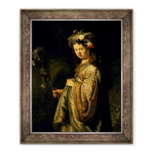 Tablou inramat - Rembrandt Harmensz van Rijn - Saskia ca Flora, 50 x 60 cm