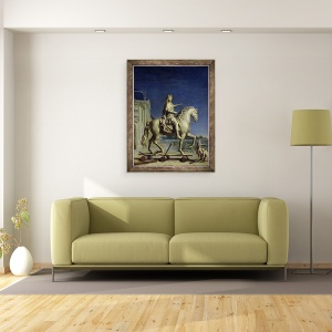 Tablou inramat - Rene Antoine Houasse - Transportarea statuii ecvestre a lui Ludovic al XIV-lea la locul Vendome in 1699, 70 x 90 cm - Img 2