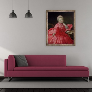 Tablou inramat - Rene Tiercelin - Portretul unui copil, 70 x 85 cm - Img 2