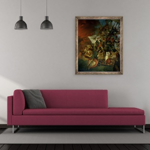 Tablou inramat - Robert Kerr Porter - Capturarea lui Azov, 50 x 60 cm - Img 2