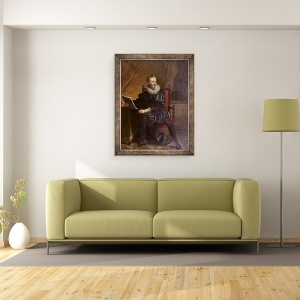 Tablou inramat - Robert Lefevre - Portret De Francois de Malherbe 1555-1628 1822, 70 x 90 cm - Img 2